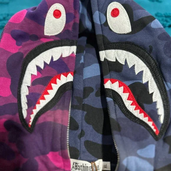 BAPE Mix Camo Shark Hoodie